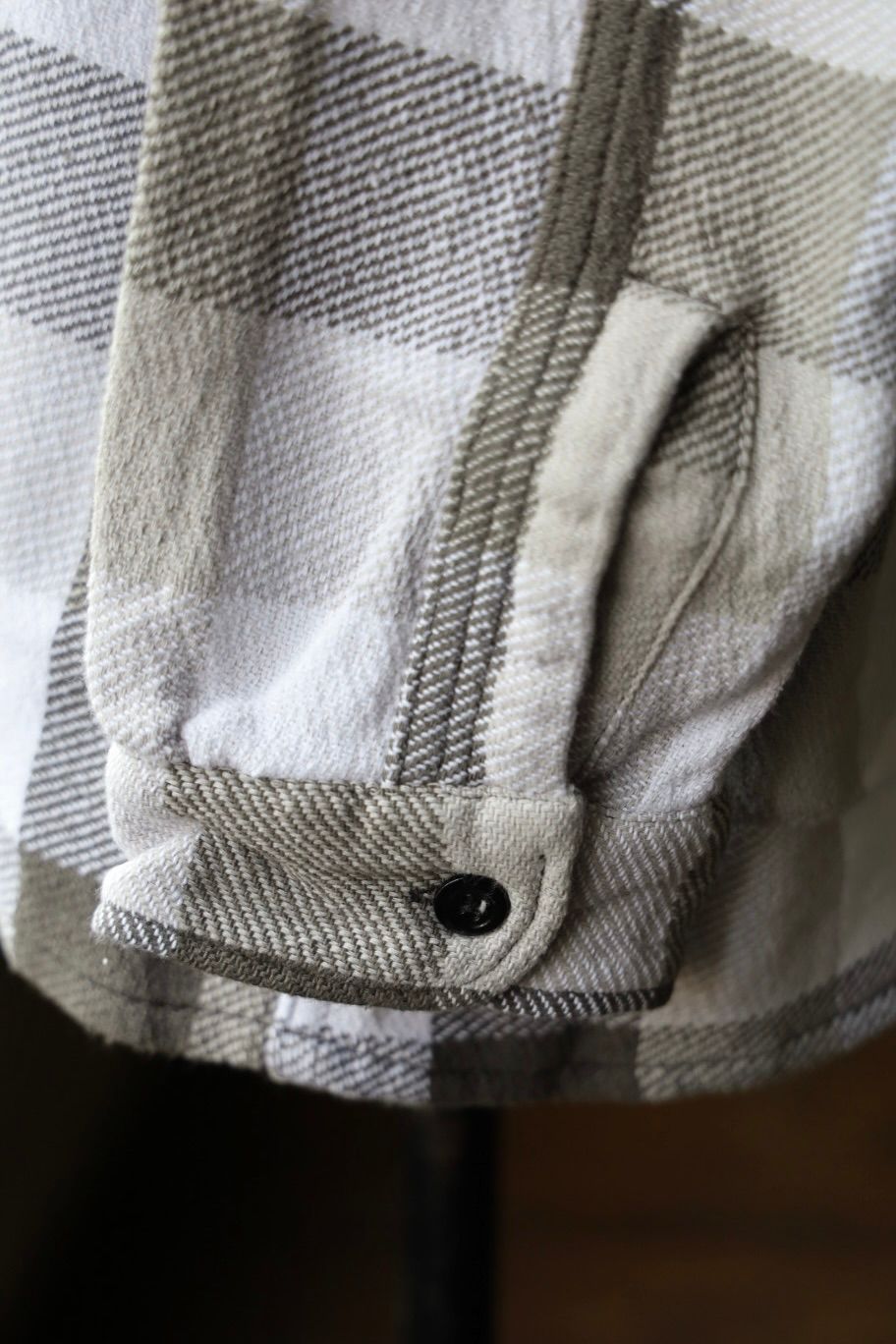 BOW WOW 25FWバウワウ CHECK FLANNEL SHIRT(BW252-CFS)GRAY x WHITE
