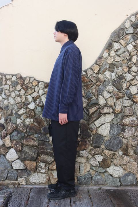 Graphpaper High Count Broad Stripe Regular Collar Shirt style.2022.12.10
