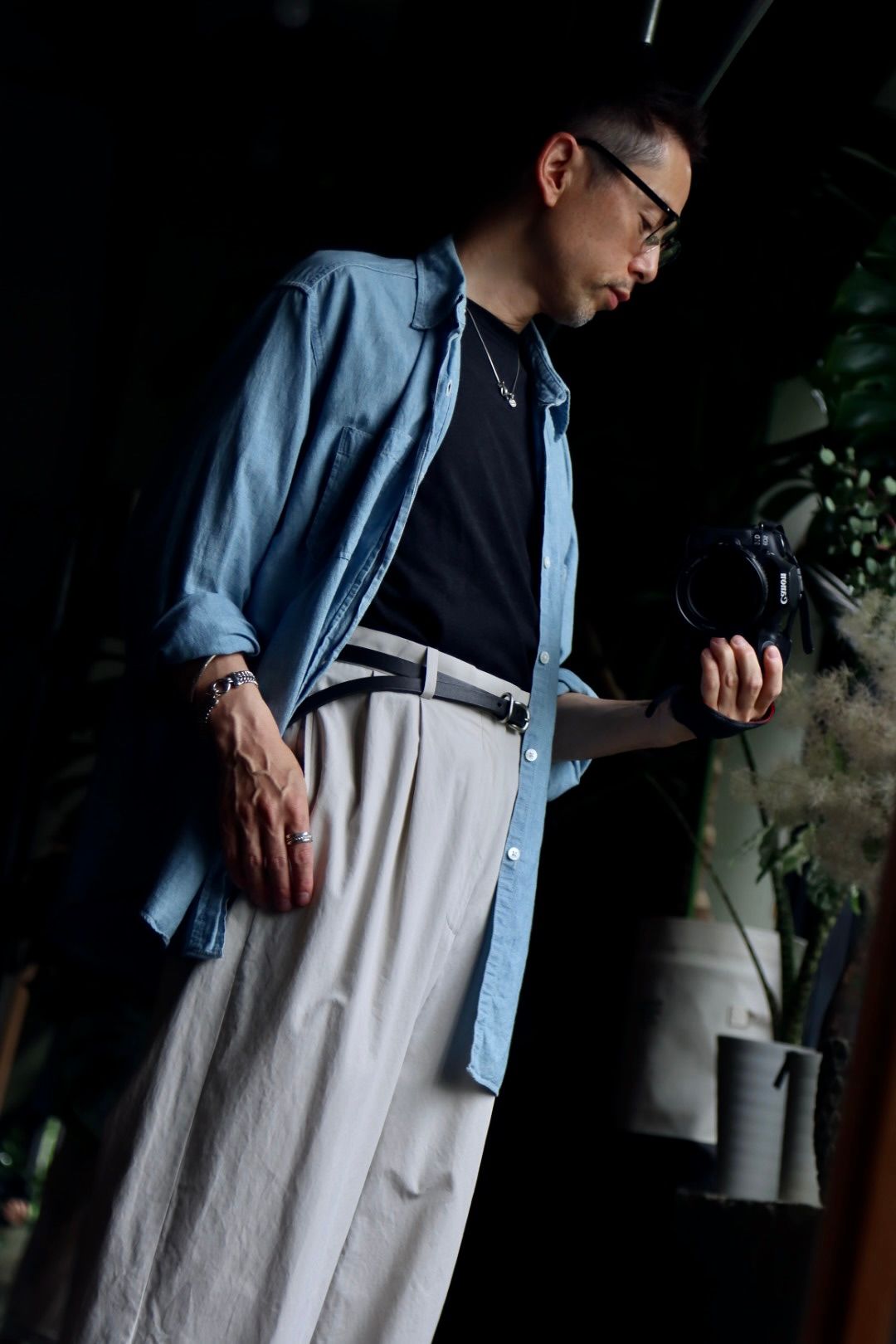 A.PRESSE High Density Weather Cloth Trousersスタイル