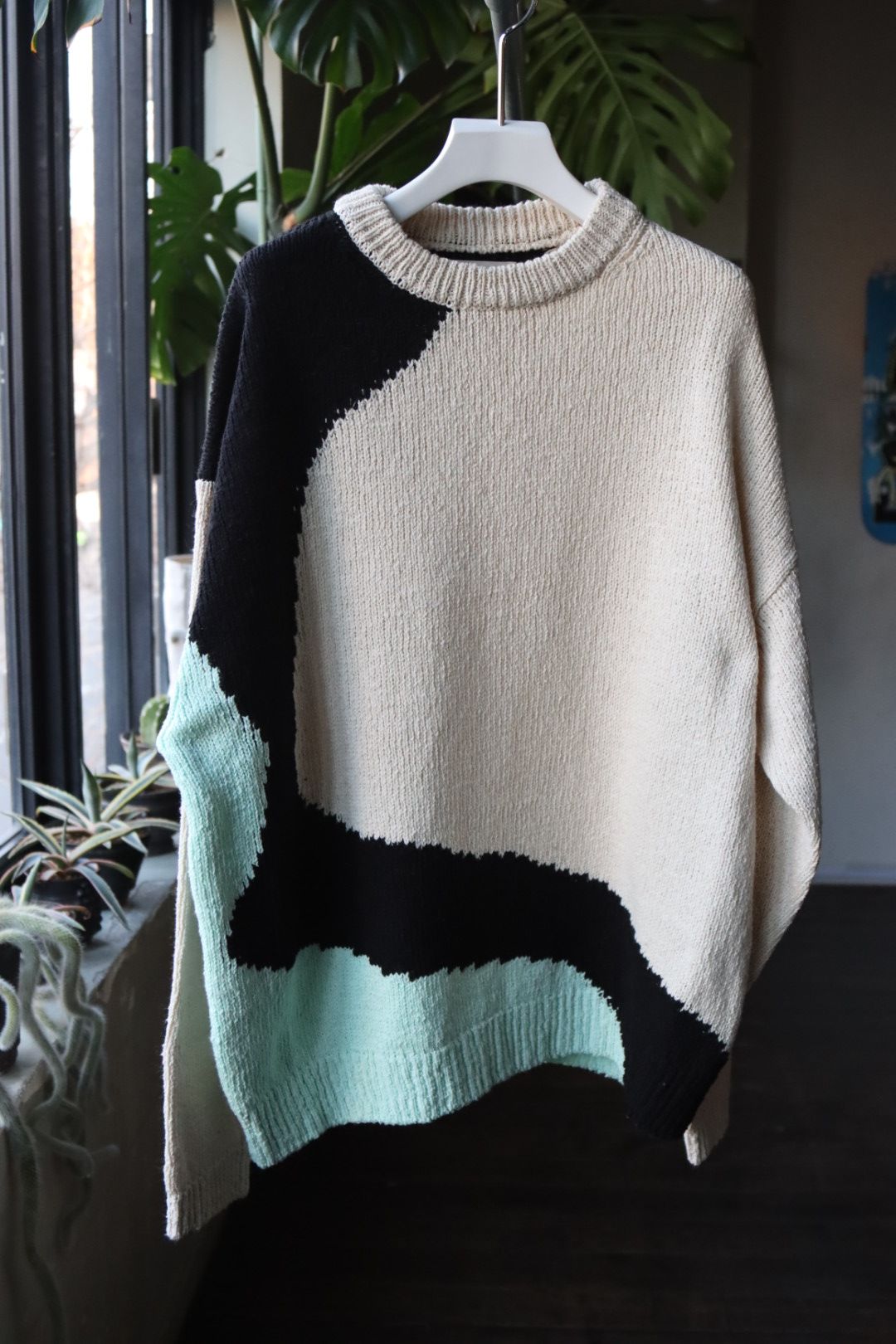 Yoke 23ss Intarsia Cotton Sweater-