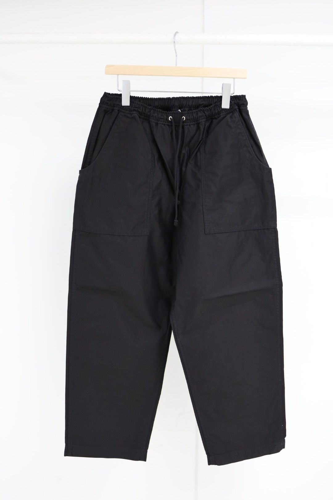 コムデギャルソンオム26SS 綿バックサテンベイカーパンツ(HQ-P014-051-1)BLACK☆3月6日(金)発売！