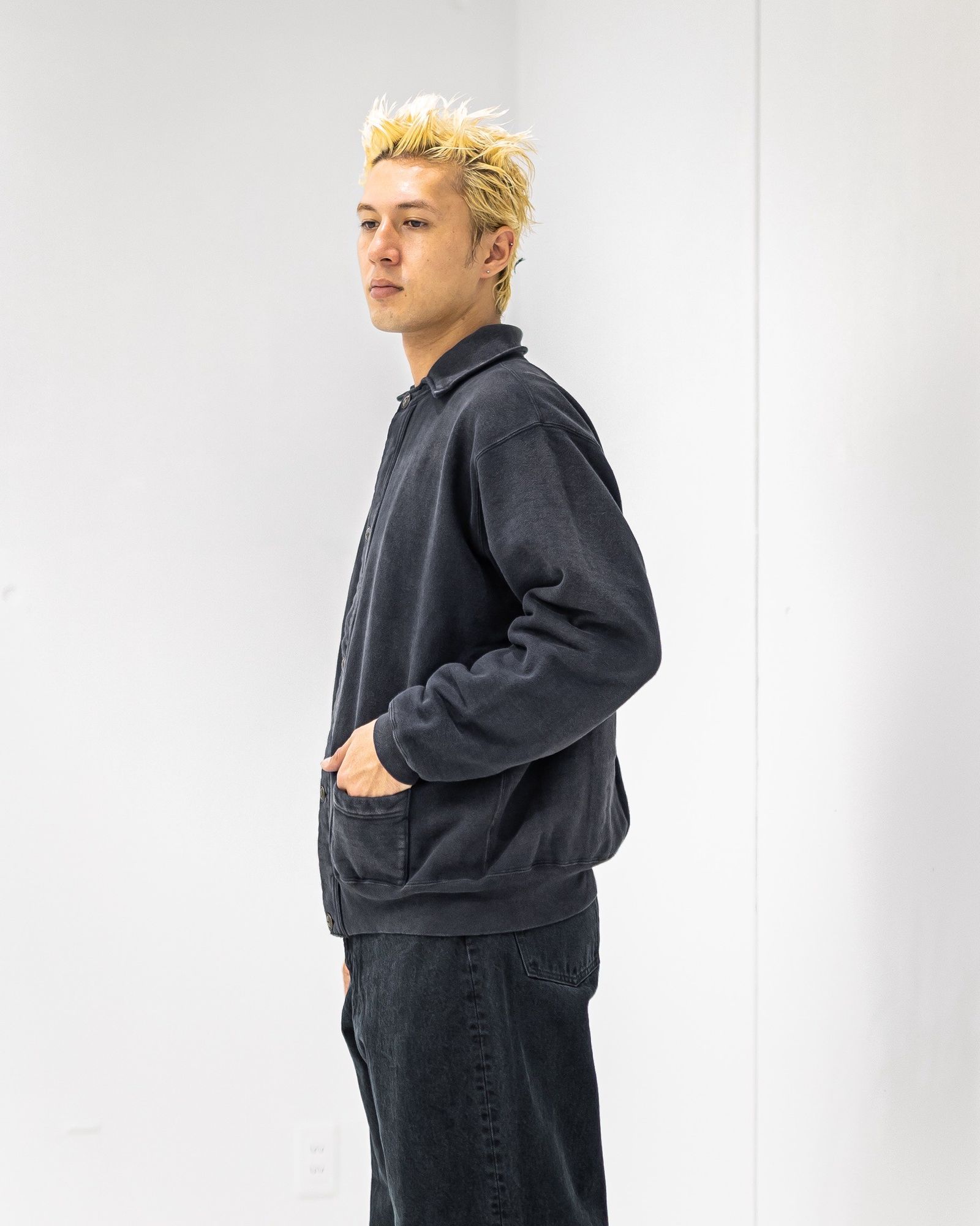 A.PRESSE Vintage Sweat Cardigan(BLACK) 9月13日(土)新作発売！