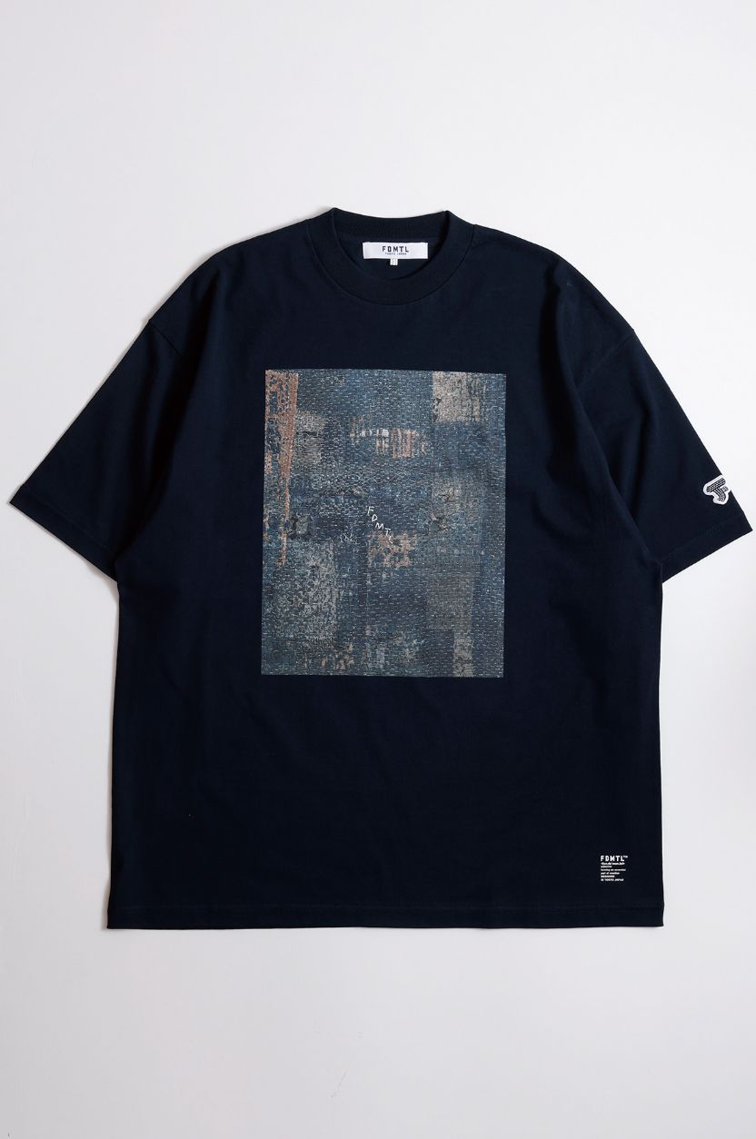 ファンダメンタル 26SS TシャツPRINTED BORO TEE (FA26TE15)NAVY☆新作発売！
