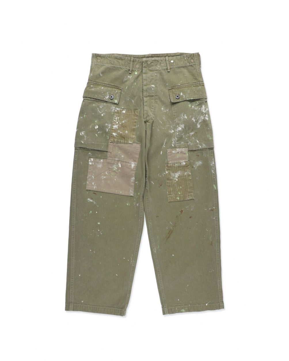 BOW WOW 25FWバウワウ PAINT STAINED USMC P-44 HBT TROUSERS(BW252-PU4HT)PAINT STAINED OD★10月11日(土)発売！