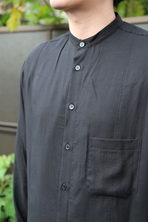 Yohji Yamamoto pour Homme 2020AW G-重ねスリットシャツテンセルローン(HR-B31-212 style.2020.9.9.