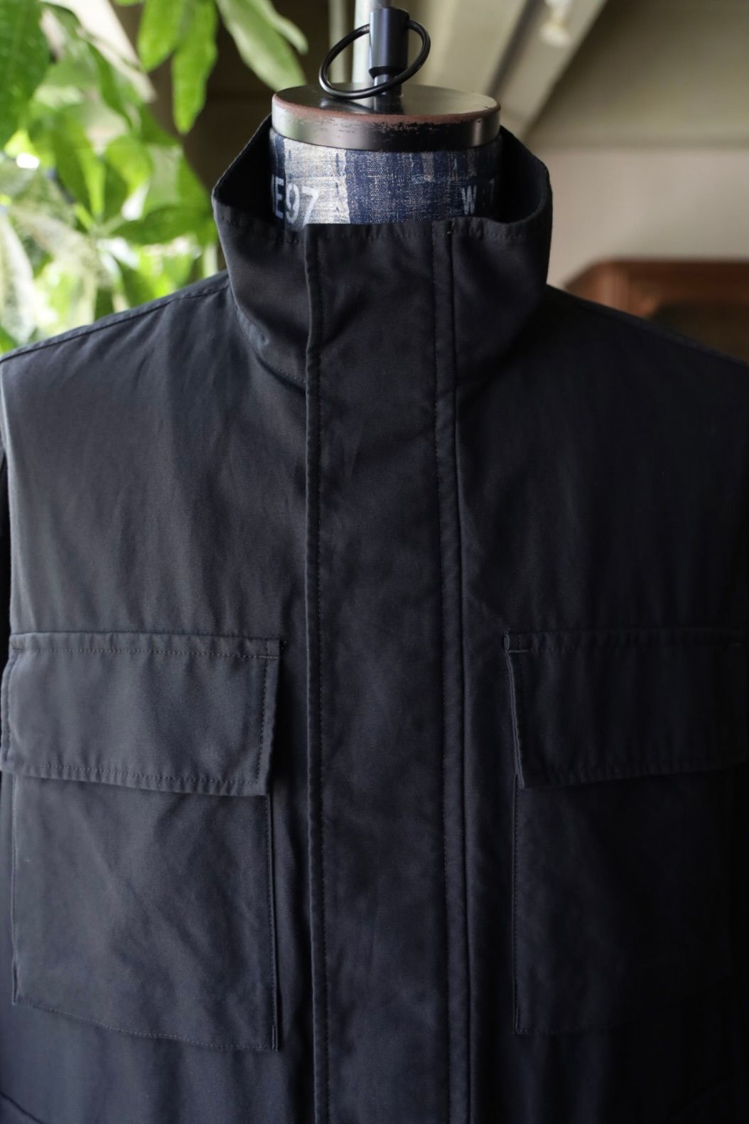 グラフペーパー 25AW Cotton Cupro Back Satin Military Jacket(GM253-30344)BLACK☆9月6日(土)発売！