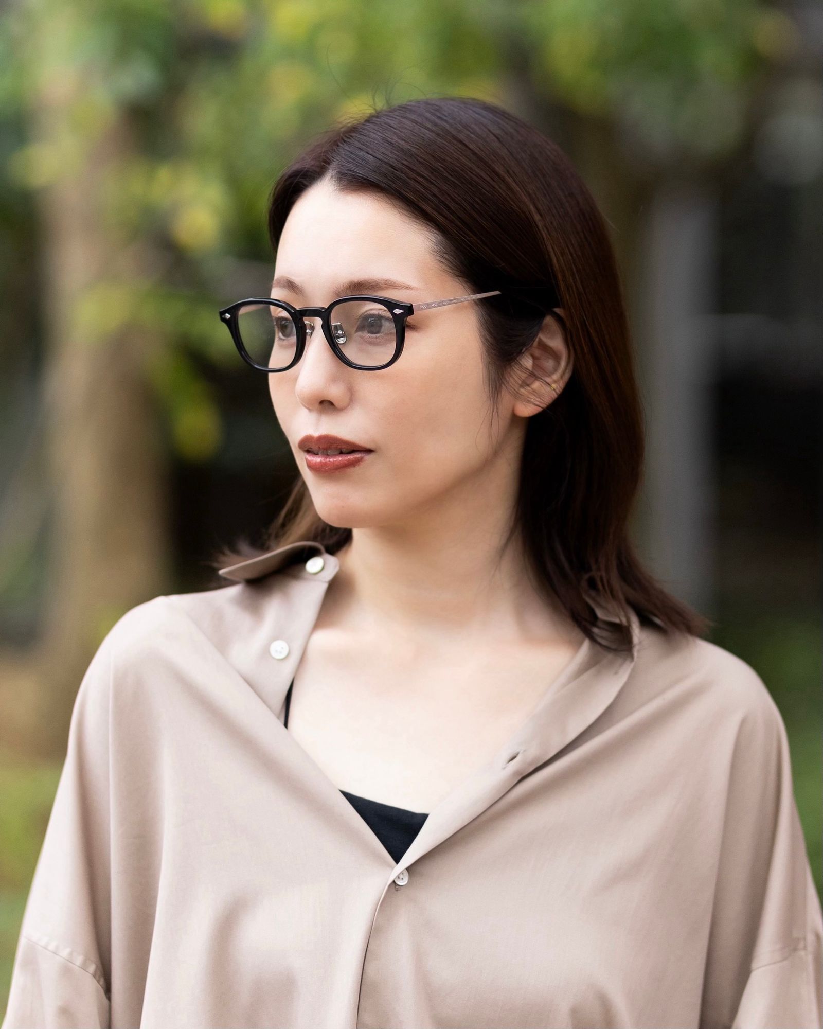 ノチノオプティカル  "JIFUSAN" #1. GLOSS BLACK × CLEAR to GREY(調光モデル)☆4月18日(土)再入荷！