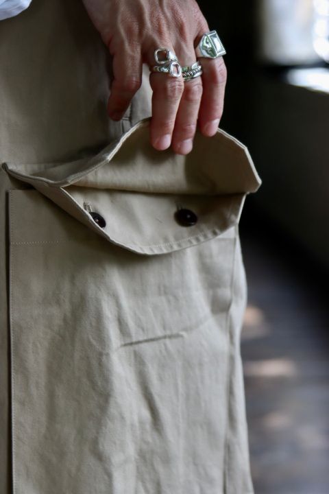 blurhms Washed Gabardine Super Wide 6P Slacks"BEIGE"スタイル.2022.7.24.