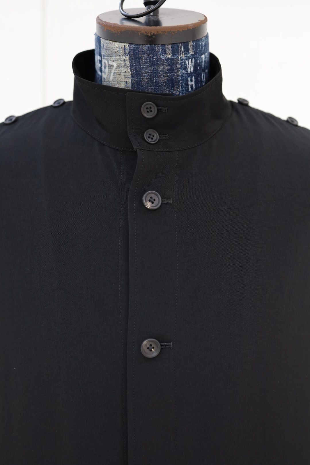 Yohji Yamamoto 釦あきスタンド長袖ジャケット (HK-J57-500)BLACK☆3月18日発売！