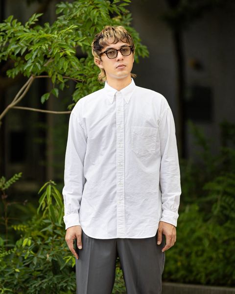 グラフペーパー26AW Oxford L/S B.D Box Shirt (GM263-50020B)WHITE☆8月1日(土)発売！