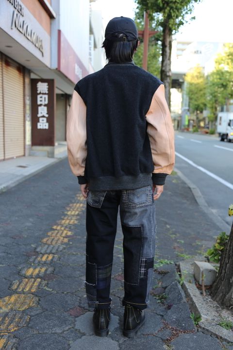 Hender Scheme stadium jumper(li-rc-stj)charcoal/natural Style.2020.10.12.