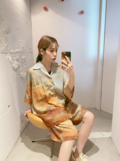 YOKE 新作LANDSCAPE PRINTED OPEN COLLAR SHIRT セットアップstyle.2024.5.4