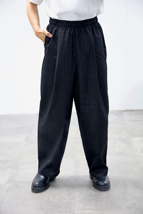 FreshService 26SS CORPORATE WIDE EASY PANTS"BLACK STRIPE"スタイル