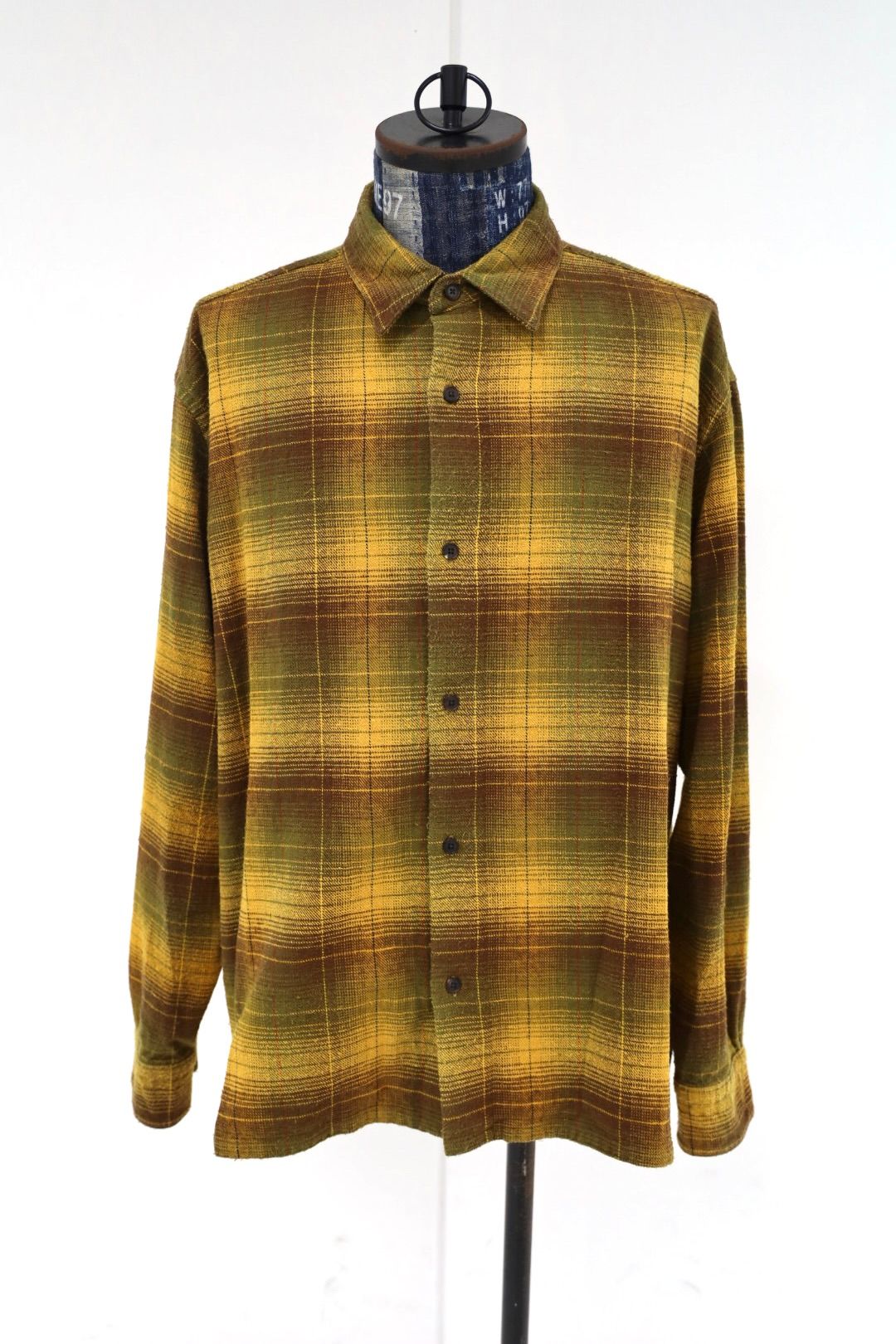 アプレッセ 2026 STYLE2 Vintage Cotton Silk Nep Twill Check Shirts(26AAP-02-06)MUSTARD☆8月22日(土)発売！
