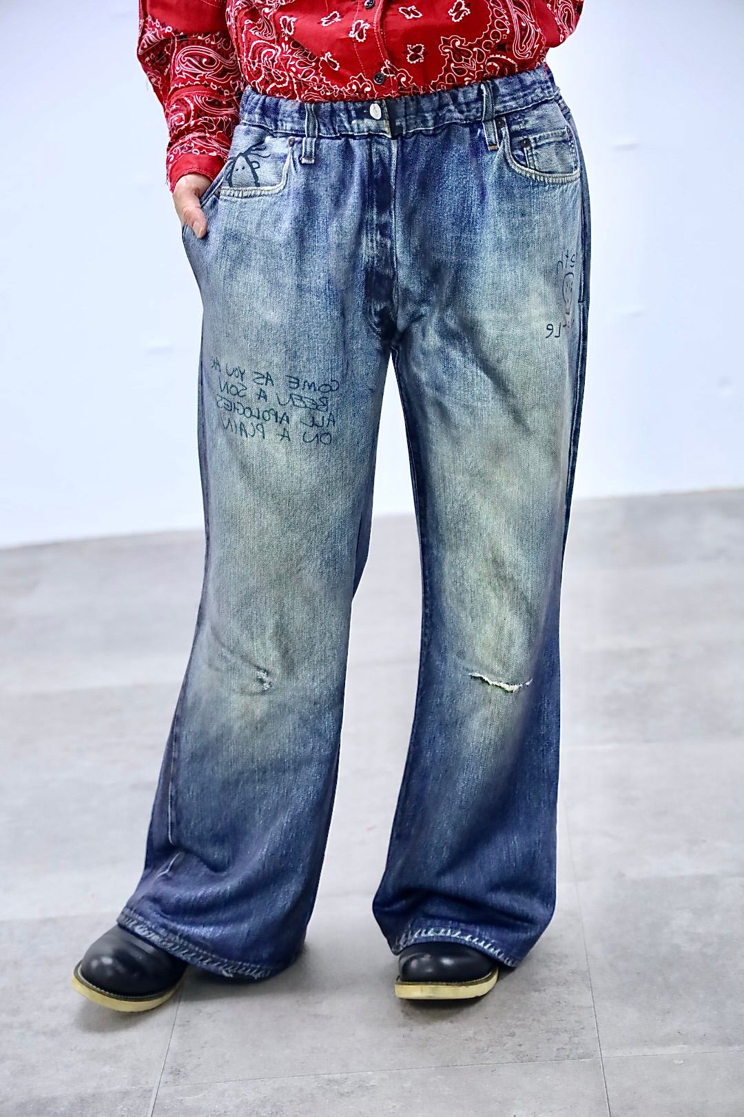 トーキングアバウト ジ アブストラクション 26SS フレアパンツ PRINT FLARE PT(26SS-PT-003)DENIM新作発売！