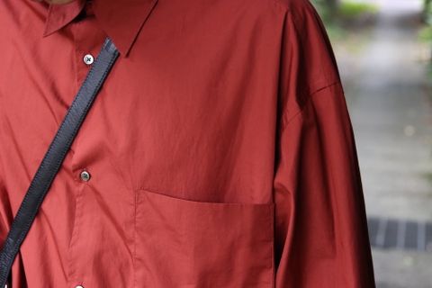 Graphpaper Broad L/S Oversized Regular Collar Shirt(GM223-50063) style. 2022.07.24.