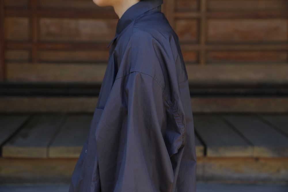 Graphpaper Broad L/S Oversized Regular Collar Shirt(GM212-50110B) style. 2021.05.23.
