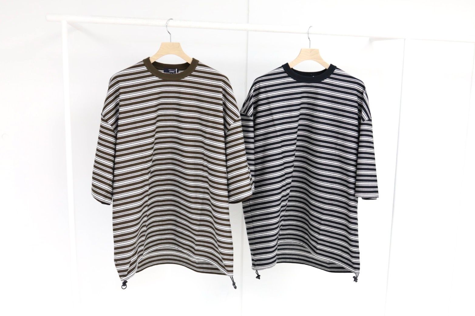 コムデギャルソンオム26SS ラッセルボーダーTシャツ(HQ-T018-051)BROWN×WHITE☆5月1日(金)発売！