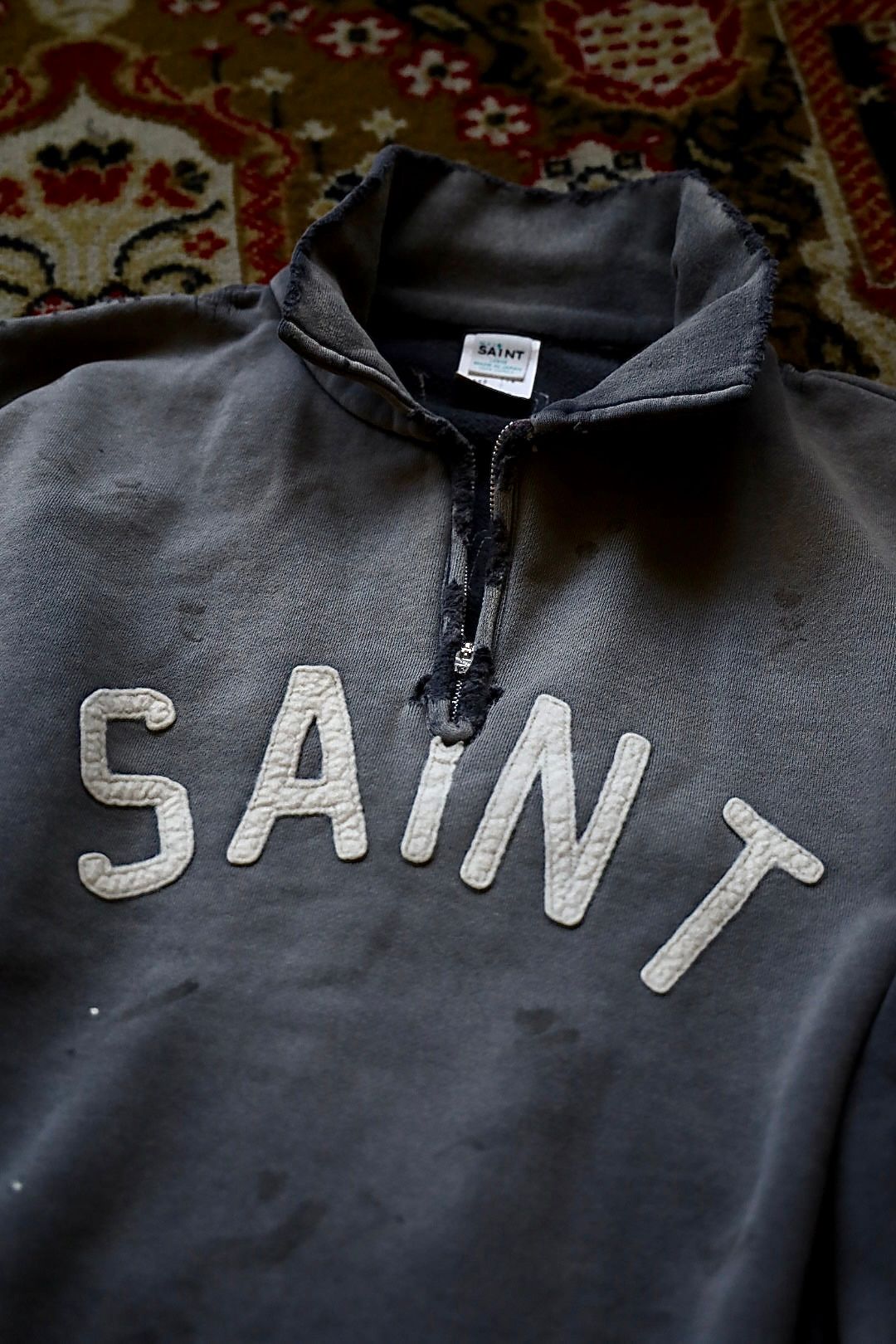 セントマイケル 26SS SAINT HALF ZIP SWEAT(SM-MK8-0000-052)CHARCOAL☆4月11日(土)発売！