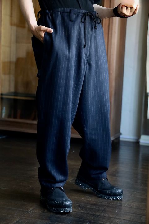Y's for men STRIPED SERGE PAINTER PANTSスタイル