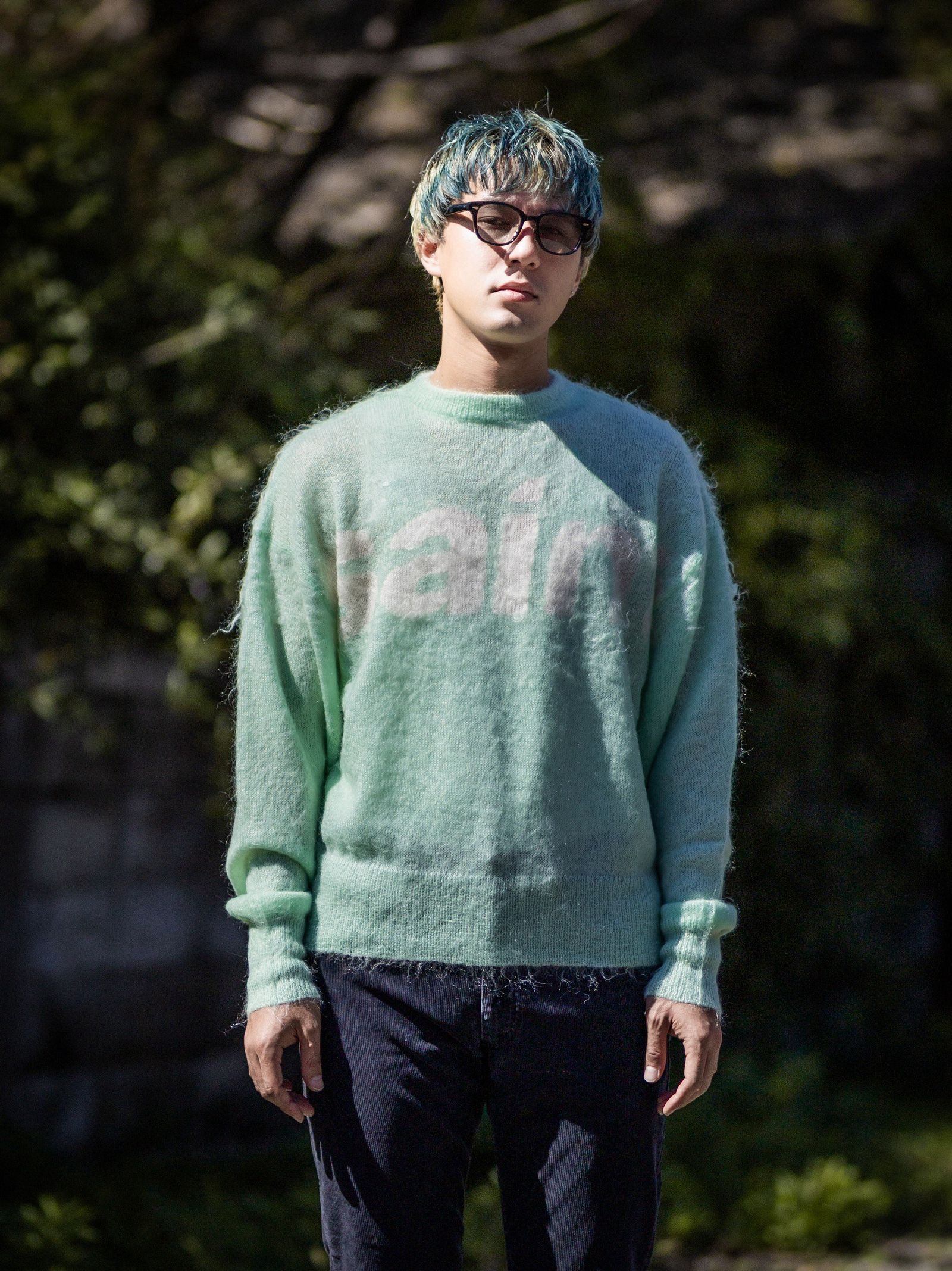 SAINT Mxxxxxx SAINT MOHAIR CREW KNIT MARKスタイル