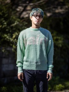SAINT Mxxxxxx SAINT MOHAIR CREW KNIT MARKスタイル