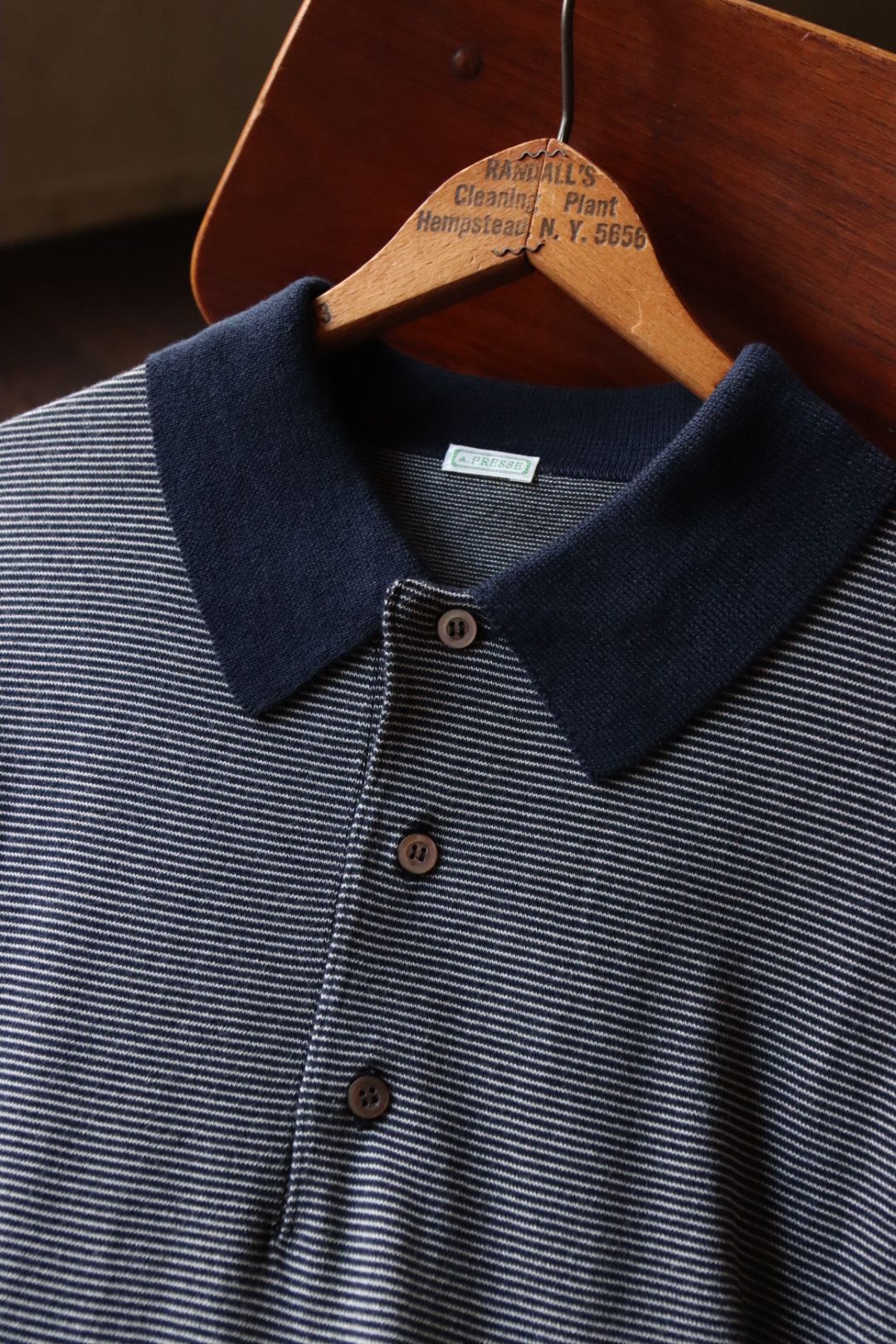 A.PRESSE - アプレッセ24SS ポロシャツ High Gauge L/S Striped Polo ...