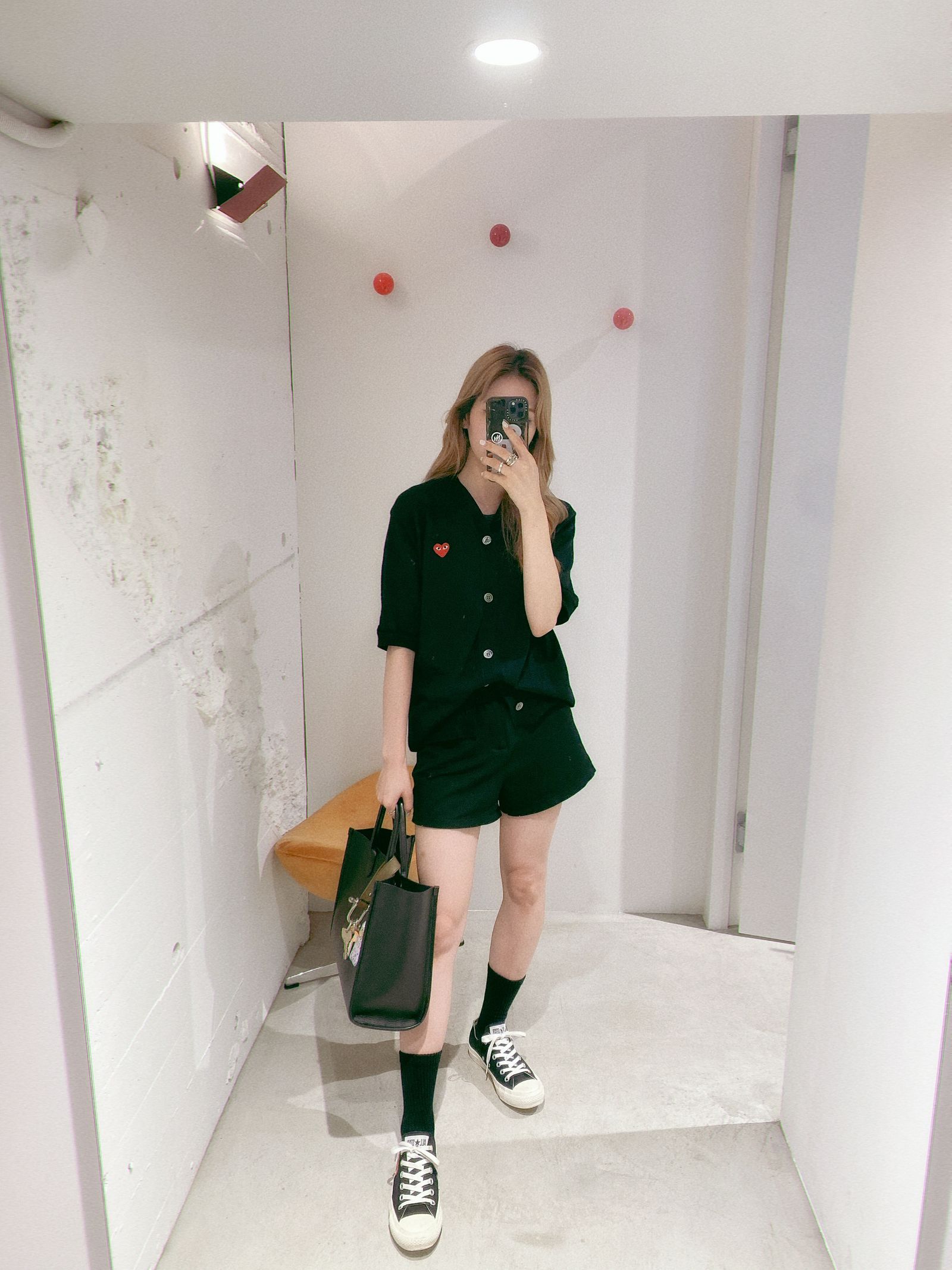 PLAY COMME des GARCONS PLAY V-NECK CARDIGAN S/S style.2024.7.15