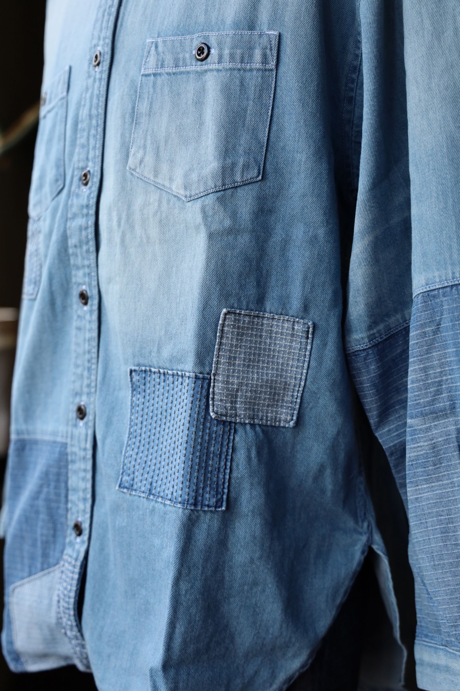 ファンダメンタル デニムシャツ <WOMENS FIT> DENIM SHIRT 3YR WASH(FA25/SH11WU)INDIGO