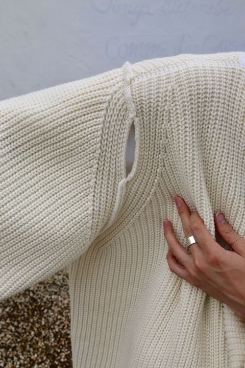sulvam Slit over knit style.2020.9.20.