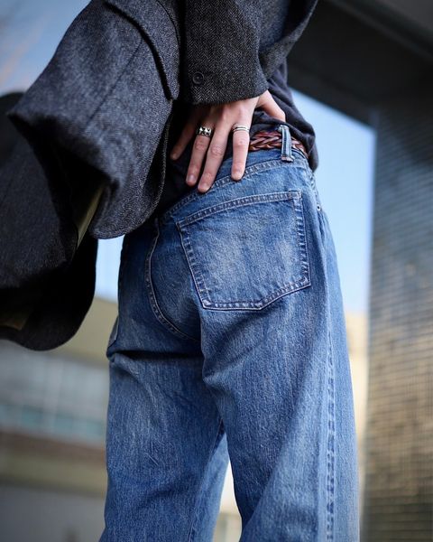 A.PRESSE アプレッセ 2024 Style1 Washed Denim Pantsスタイル