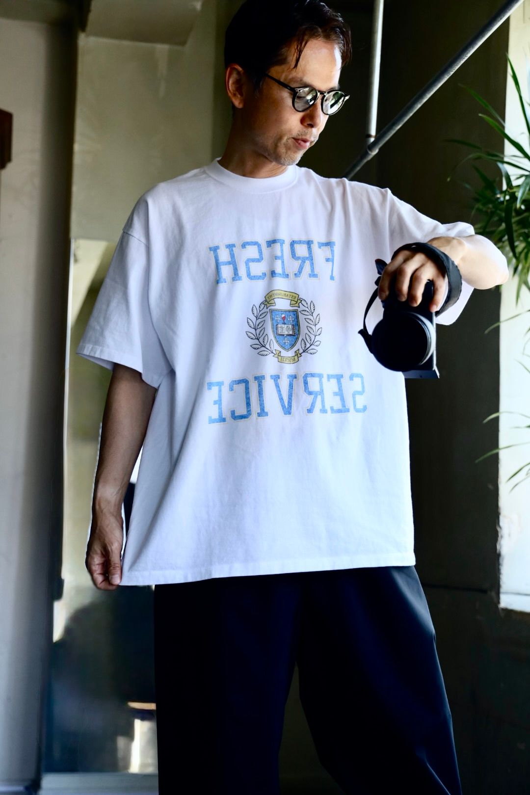 フレッシュサービス CORPORATE PRINTED S/S TEE "COLLEGE"(FSC253-70013)WHITE★8月16日(土)発売！