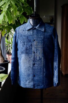 ファンダメンタル デニムシャツ BORO JAQUARD COACH RINSE(FA25JK47R)INDIGO☆新作発売！