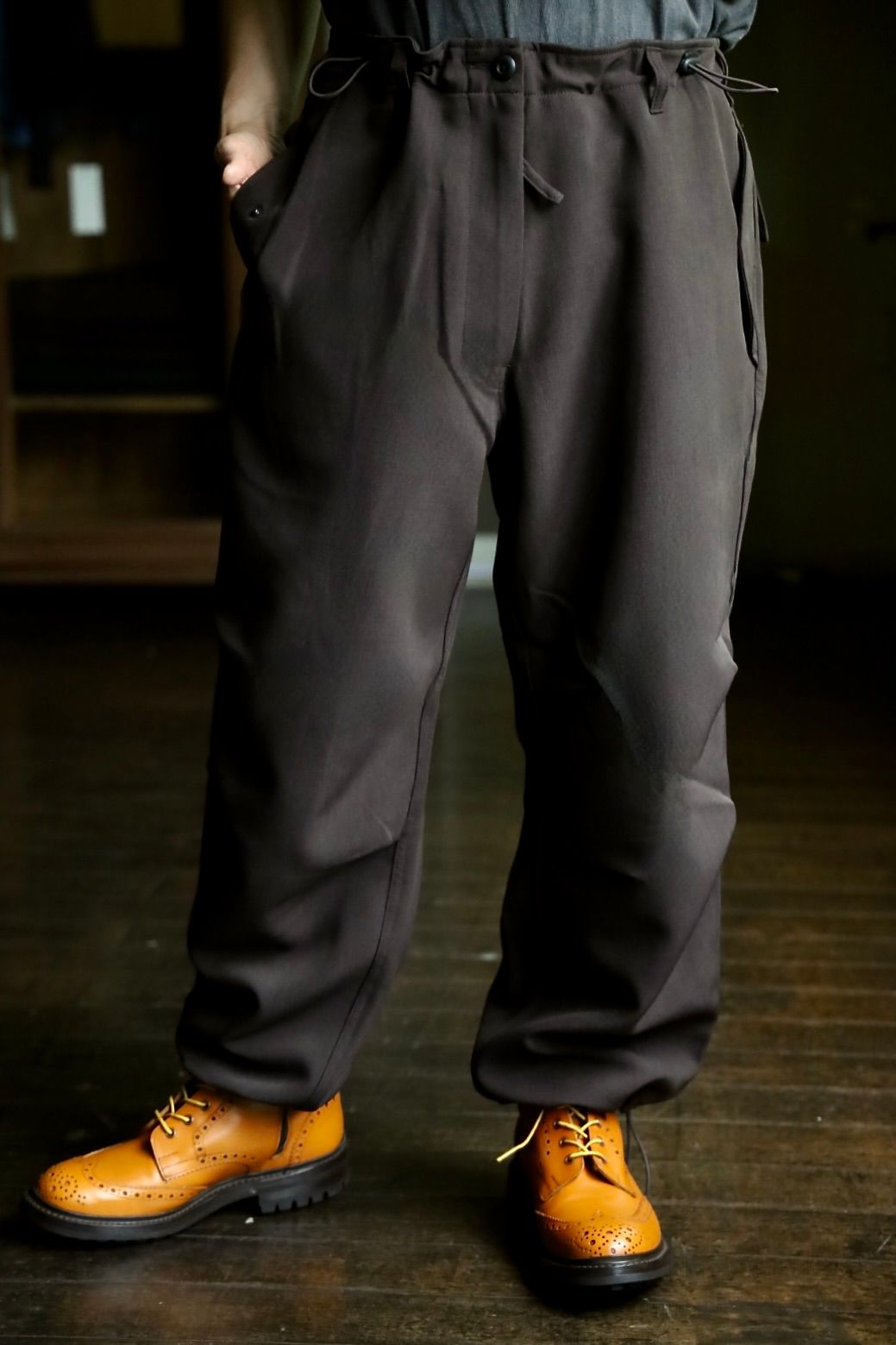 セダンオールパーパス FW24 Tech Wool Over Pant(SD24F-PT03) Chocolate
