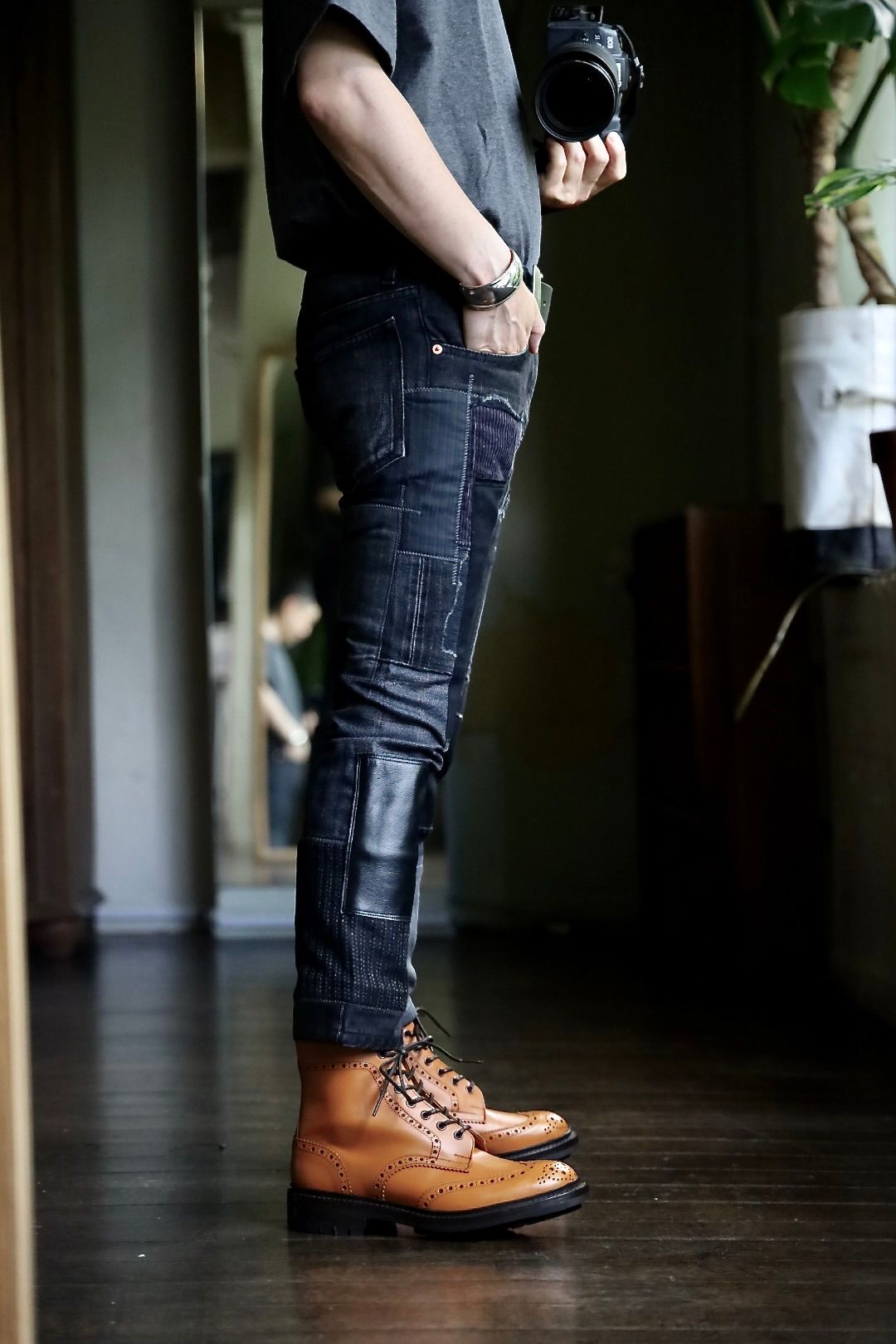 コムデギャルソンオム24AW TRICKERS(HN-K103-001)LIGHT BROWN