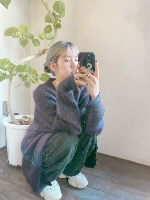 YOKE 新作MOHAIR BORDER CARDIGAN style.2023.8.28