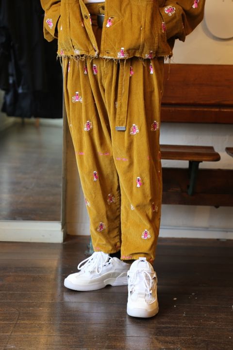 VETNAM EMBROIDERY COURDUROY JACKET & VETNAM EMBROIDERY WIDE TAPERED TROUSERSセットアップスタイル.2020.9.12.