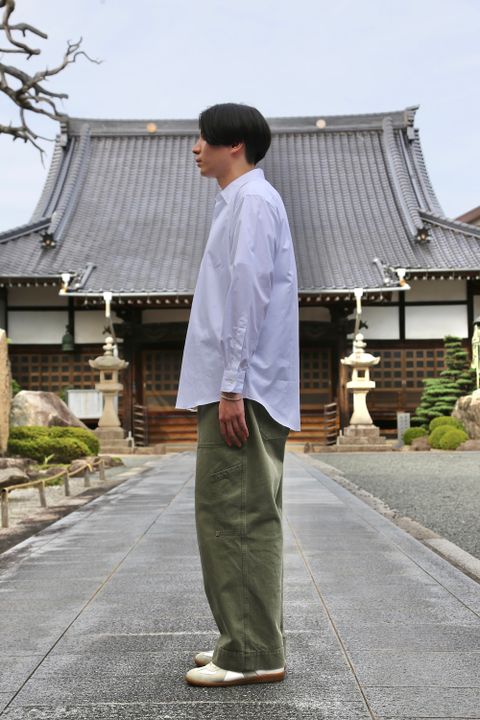 A.PRESSE Regular Collar Shirt"WHITE"style.2021.7.24.