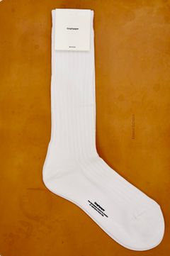 グラフペーパー26AW Graphpaper Rib Socks(GU263-90300B) WHITE☆8月1日(土)発売！