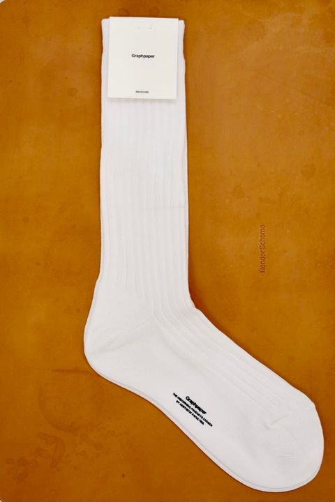 グラフペーパー26AW Graphpaper Rib Socks(GU263-90300B) WHITE☆8月1日(土)発売！