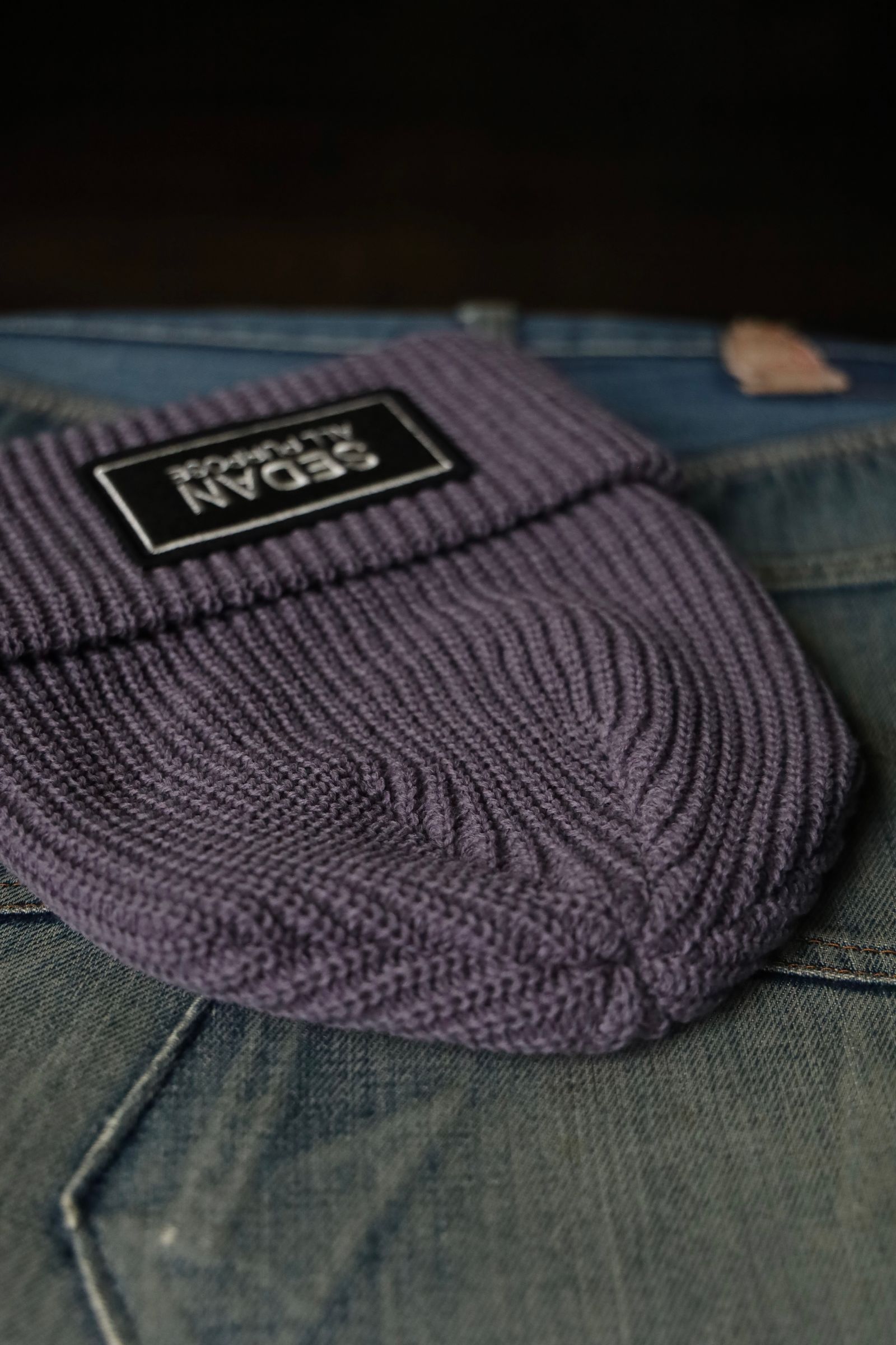 セダンオールパーパス FW24 Maison Logo Beanie(SD24F-CP04) Pigment Plum