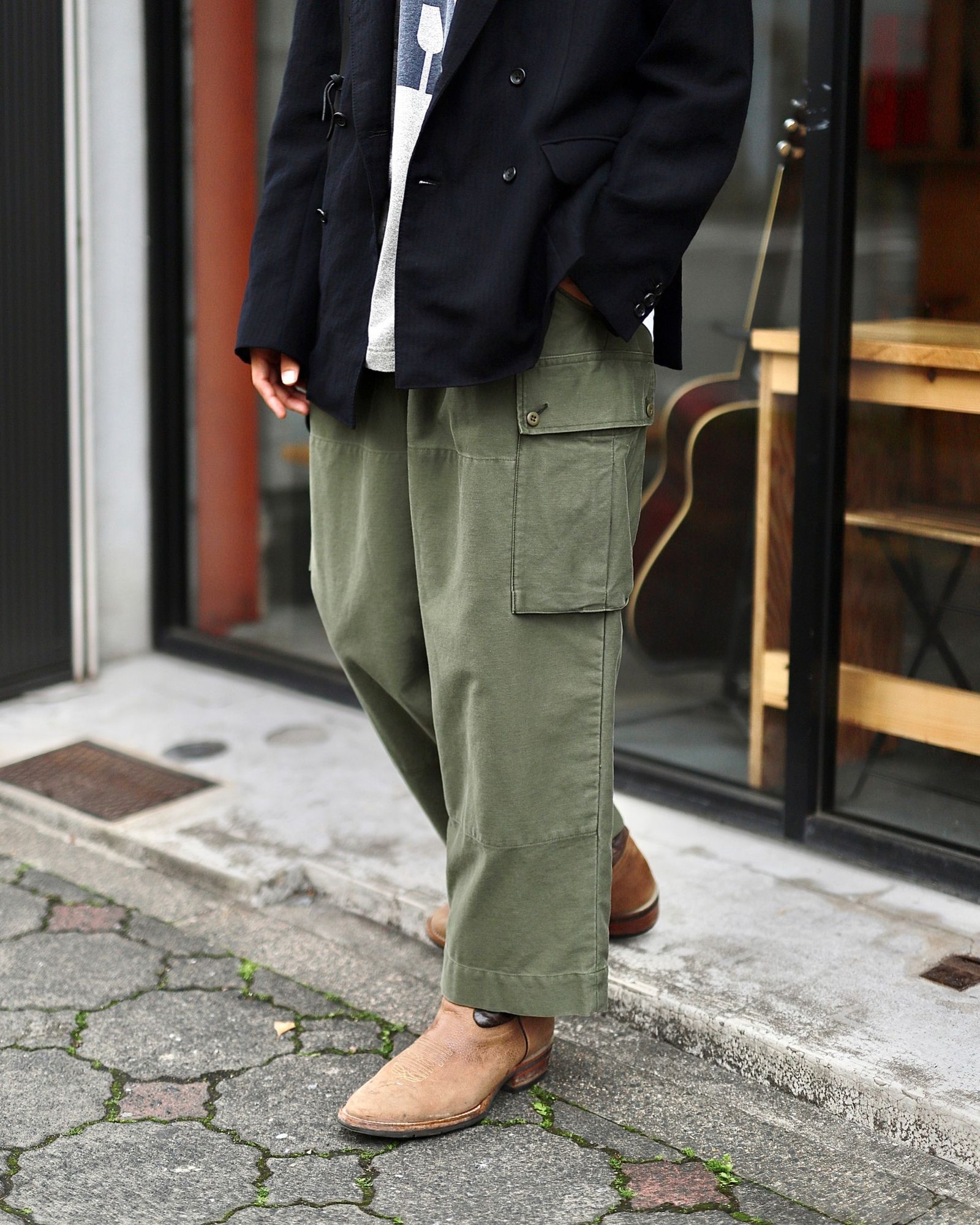 オーラリーa.presse 23SS MT Trooper Pants OLIVE