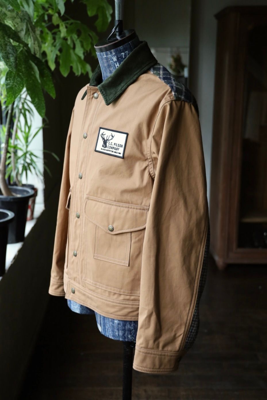 ジュンヤワタナベマン FILSON Wネームジャケット(WP-J014-051)BEIGE×NAVY/GREEN☆8月9日(土)発売！