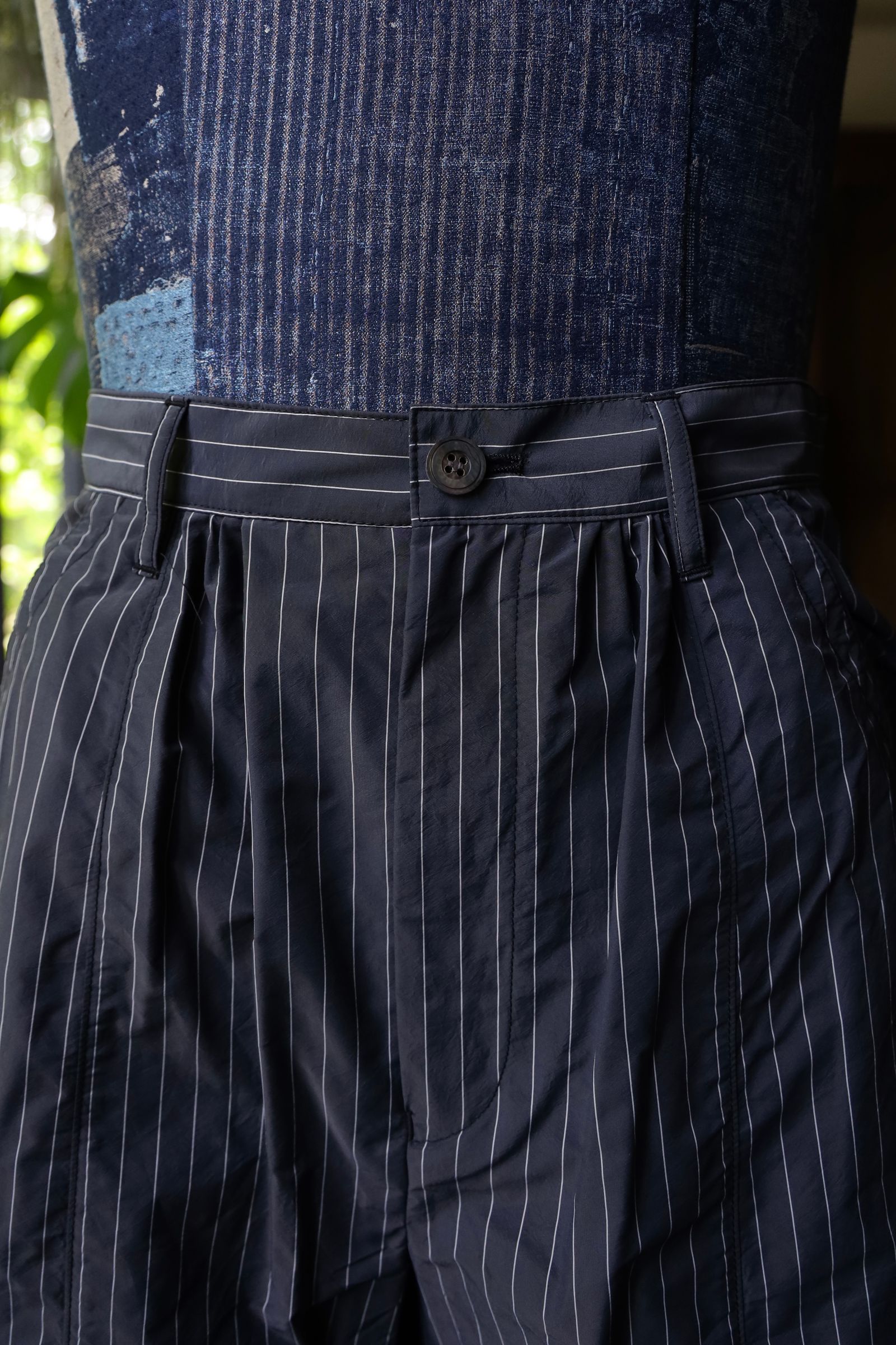 ヨーク24SS NYLON STRIPE WIDE SHORTS(YK24SS0709P) BLACK