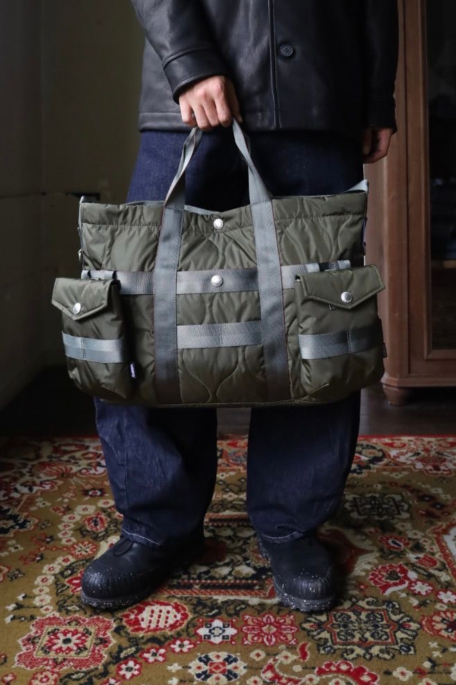 コムデギャルソンオム バッグ 2WAYキルティングTOTE BAG(HR-K206-051)KHAKI☆10月2日(金)発売！