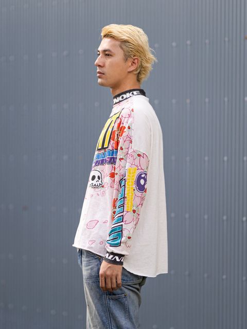 mononoke・made LS T-SHIRT WIDE/SAKURA MARKスタイル