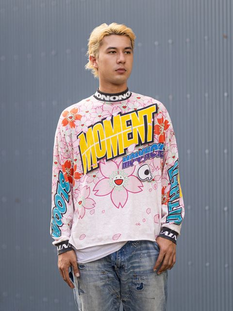 mononoke・made LS T-SHIRT WIDE/SAKURA MARKスタイル