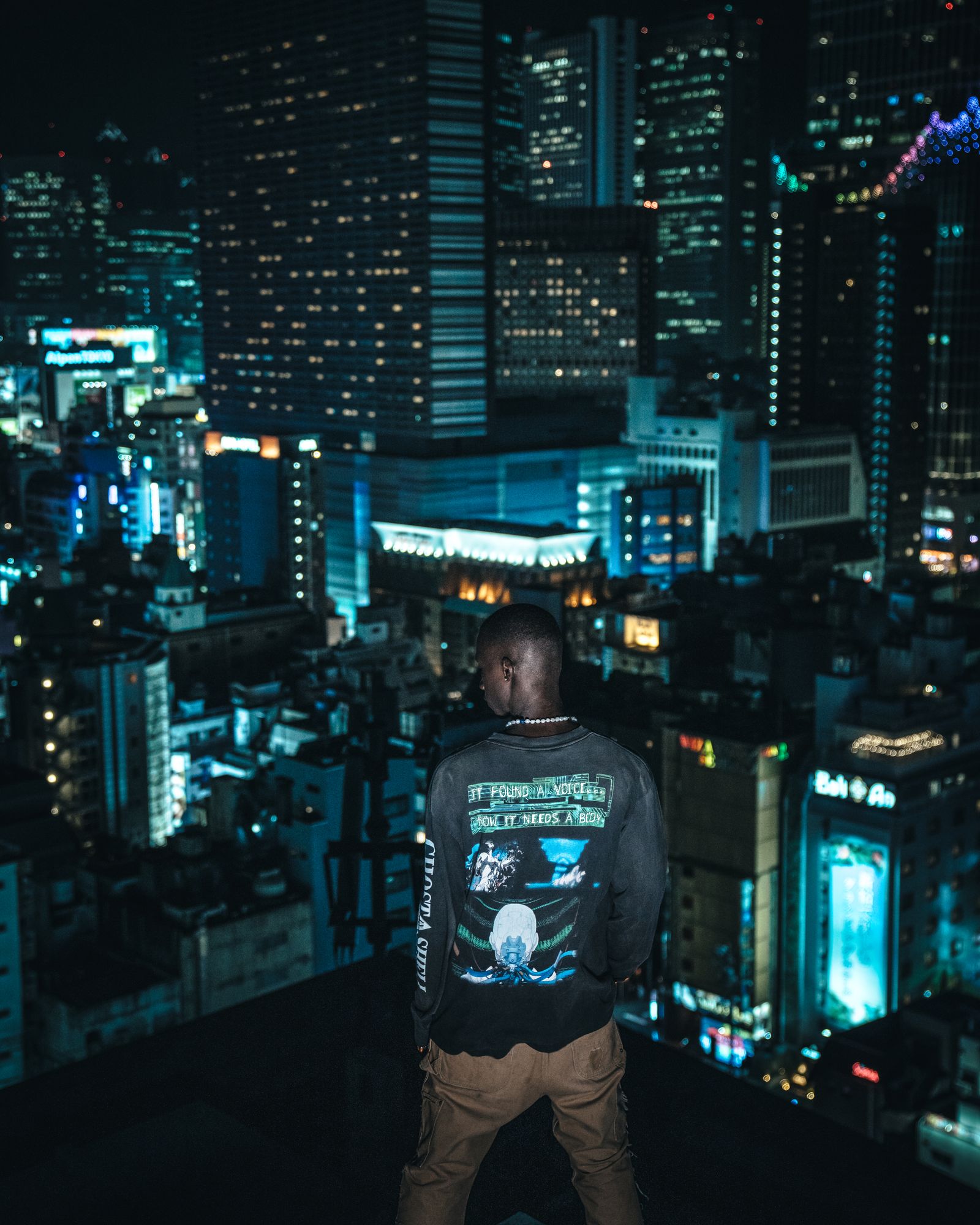 セントマイケル24AW ILYA GITS GS_LS TEE(SM-YS1-0000-C34)BLACK