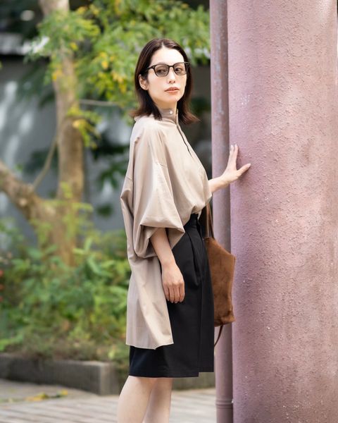 Graphpaper 新作Silicon Poplin Deep Slit Band Collar Shirt style.2026.04.07