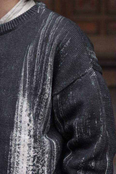 YOKE PRINTED COTTON CREWNECK SWEATER(YK22SS0347S) style.2022.02.27.